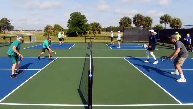 Concrete courts offer a solid and durable surface